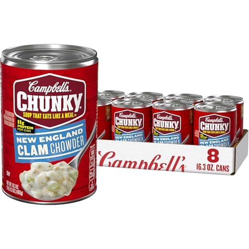 8-Pk 16.3-Oz Campbell’s Chunky Soup New England Clam Chowder $9.65 w/ S&S