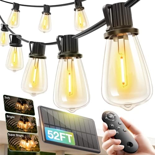 52ft addlon Waterproof Solar String Lights w/ Remote $12 @ Amazon