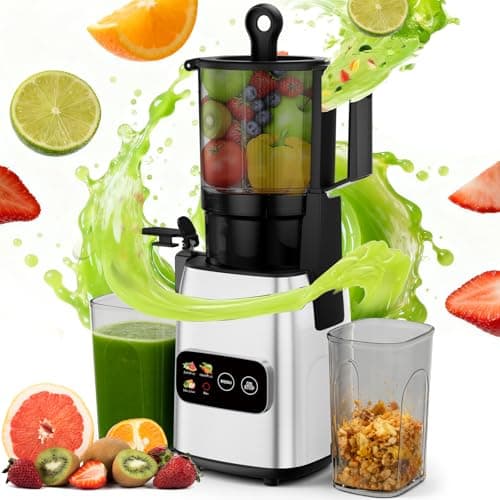 Kismile 300W Cold Press Juicer...ess Steel Juicer Easy to Clean