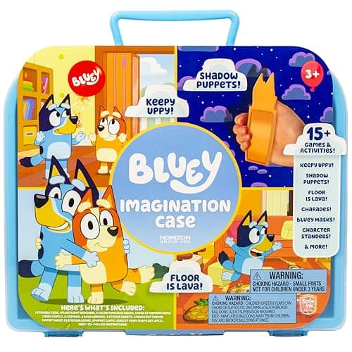 Bluey Imagination Case, 15 Gam...Games, Bluey Party Decorations