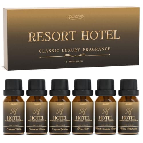 SALUBRITO Hotel Diffuser Oils Gift Set, Hotel Essential Oil for Diffuser, Luxury Fragrance Oils Inspired By 5-Star Classic Hotel Scents, Gift for Women & Men, Candle, Soap Making Scents