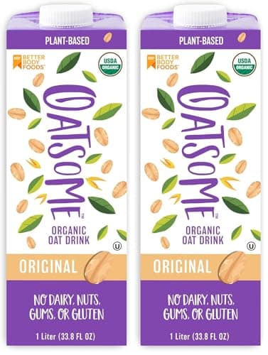 Oatsome Organic Oat Milk, 1-Li...egular, 33.8 Fl Oz (Pack of 2)