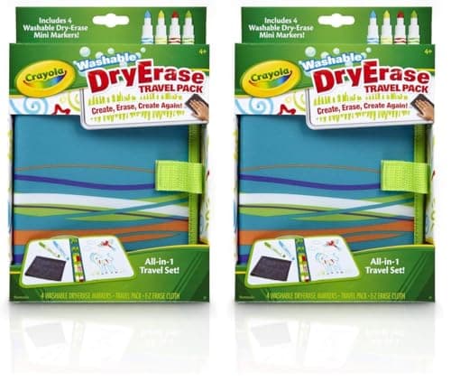 Crayola Washable Dry Erase Tra...s, Ages 4, 5, 6, 7 (Pack of 2)