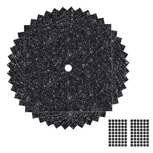 12 Pieces Graduation Cap Decorations, Black Graduation Cap Topper Blank with 54 Pairs Dots for Graduation Hat Topper DIY