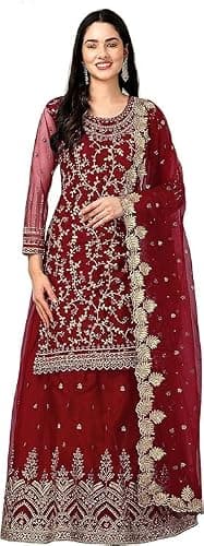 Nimbark Kurta Set for Women with Skirt and Dupatta Indian Designer Party Wear Kurti Palazzo Pant Set For Women Dresses Top Tunic