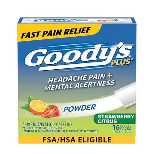 Goody’s Headache Relief Plus M...wberry Citrus Flavor, 16 Count
