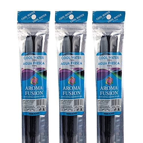 Aroma Fusion 11" Hand Dipped Premium Incense 3-Pack (15-Sticks Per Pack) - Choose Your Scent (Cool Water Type)
