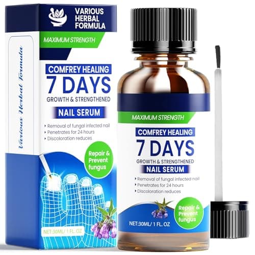Toenail Fungus Treatment Extra Strength, Natural Plant Extracts, Nail Fungus Treatments for Toenail and Fingernails, Gently & Safely Toe Nail Extra Strength for Softener White+Blue
