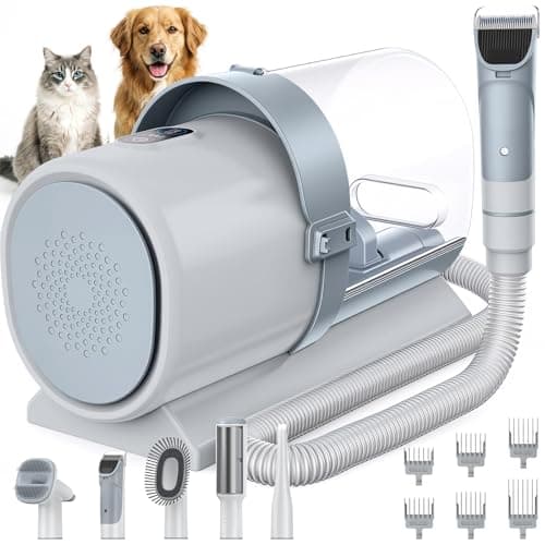 NEWBULIG Pet Grooming Vacuum K...and Dogs, 2.5L Dust Cup, White