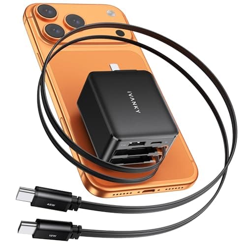 iVANKY 45W Retractable 4-in-1 GaN USB-C Wall Charger w/ Dual USB-C Cables $16 + Free Shipping w/ Prime