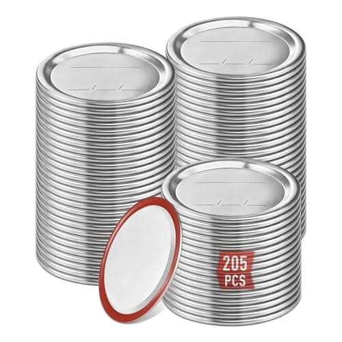 205PCS 70mm Regular Mouth Mason Jar Lids