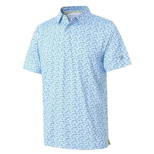M MAELREG Men's UPF 30+ Dry-Fit Performance Golf Polo Shirts (Various) from $11.95
