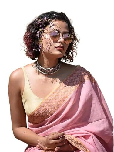 Indian Designer Readymade Party Wear Bollywood Padded Choli Top Saree Sari Blouse for Women Light Gold