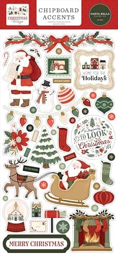 Christmas Village 6x13 Chipboard Accents