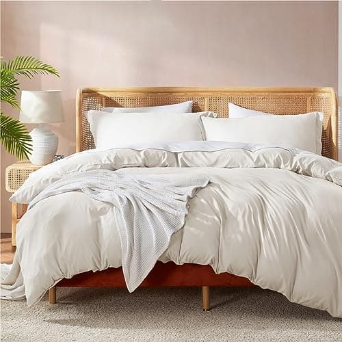 Nestl Off White Duvet Cover Qu...0x90 inches and 2 Pillow Shams