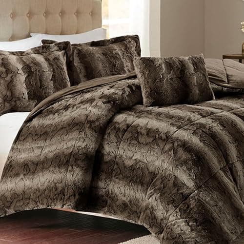 Madison Park Zuri Soft Plush C... King, Brown 4 Piece,Chocolate