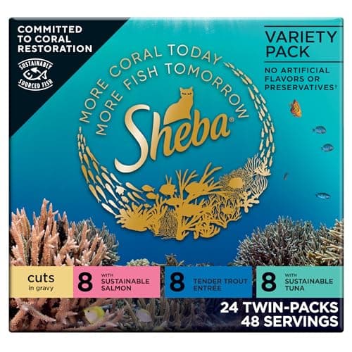 [SnS] $16.39* | 24-Count (48-Servings) Sheba Wet Cat Food (Variety Pack) at Amazon
