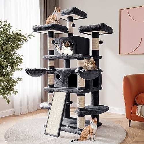 SHA CERLIN 68 Inches Multi-Lev...ocks/Activity Center/Dark Grey