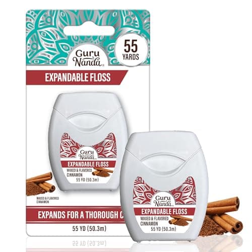 GuruNanda 55-Yard Expandable Waxed Dental Floss (Cinnamon) $0.95 w/ S&S + Free Shipping