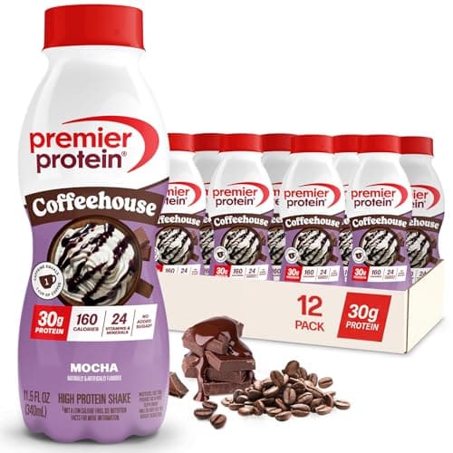 [Prime] 12-Pack 11.5-Ounce Premier Protein Coffeehouse Mocha Protein Shake w/ Caffeine $16.44 w/ S&S + Free Shipping