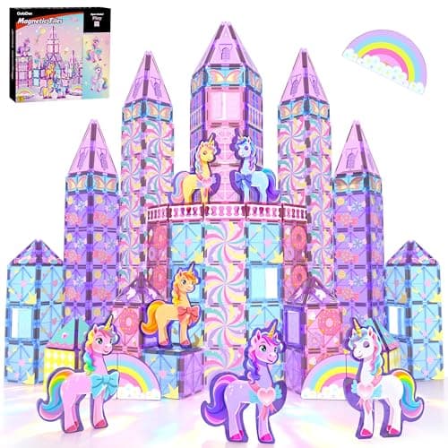 100-Piece GobiDex Unicorn Princess Castle Magnetic Tiles Set $17.99 + Free Shipping w/ Prime or on $35+
