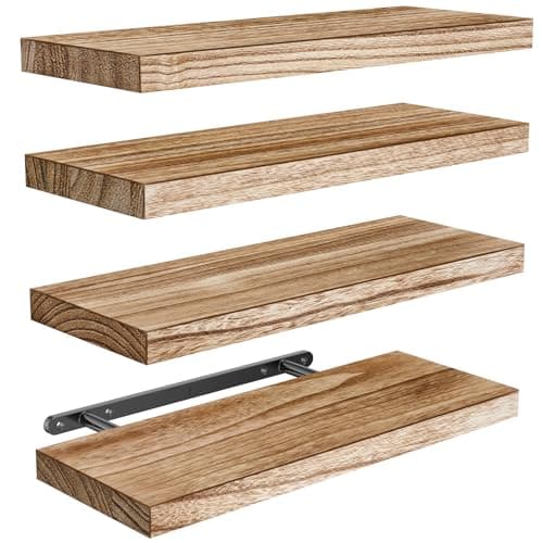 4-Pack 15.7" x 5.9" AMADA HOMEFURNISHING Floating Shelves (Light Brown) $14.95 + Free Shipping w/ Prime or on $35+