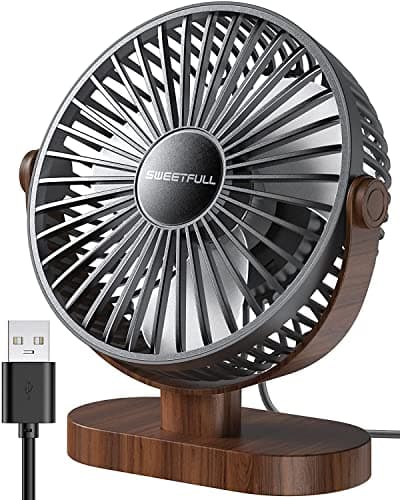 6.5" SWEETFULL 3-Speed USB Desk Fan from $8.40