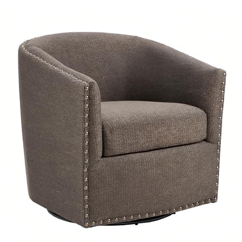 Madison Park Swivel Barrel Acc...ce, 28" Wide, Chocolate, Tyler