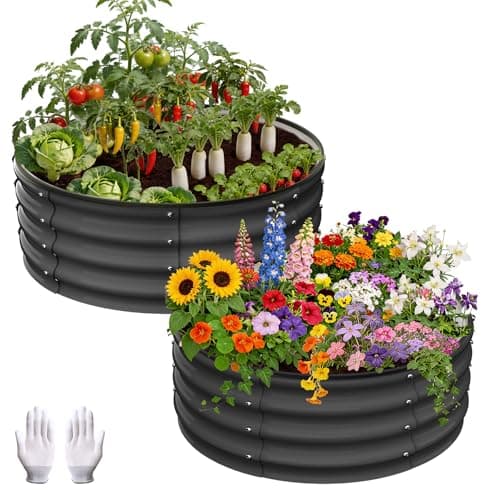 Garvee Galvanized Raised Garde...Pcs Raised Garden Beds Outdoor