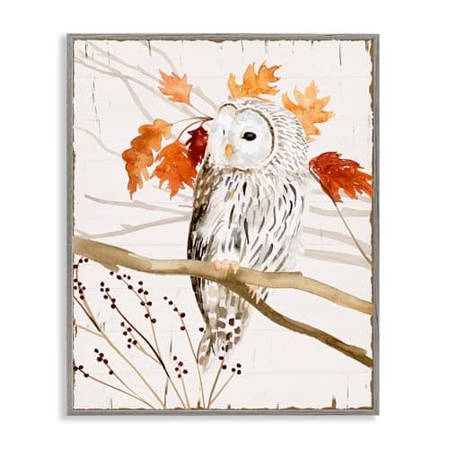Stupell Industries Owl in Fall...sign by Artist Victoria Borges