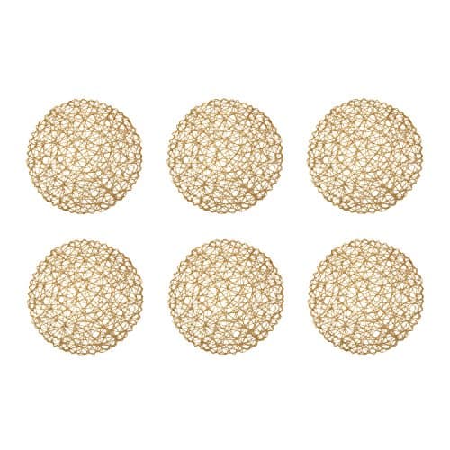 DII Woven Paper Tabletop Colle... Set, 15" Dia, Taupe, 6, Piece