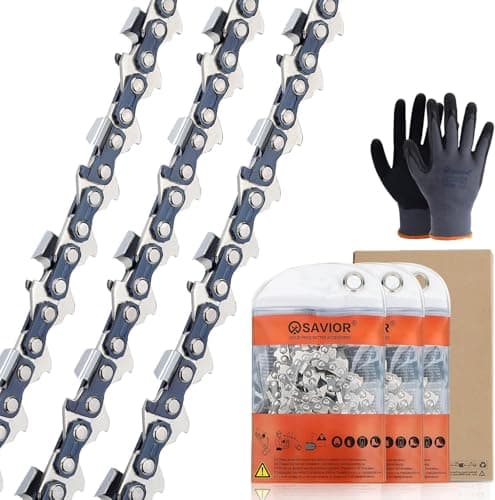 Savior 3 Pack 22 Inch Chainsaw Chain .325" Pitch .058" Gauge 86 Drive Links for Blue Max 20160 57cc 5200 5800 6200 Replaces 21LPX086G, 21BPX086G
