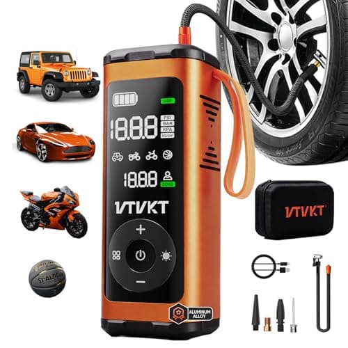 VTVKT 12000mAh 2X Fast Tire Inflator Portable Air Compressor for $70 + free shipping
