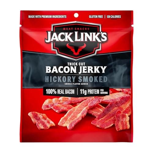 Jack Link's Hickory Smoked Bacon Jerky - 2.5 oz Bag - Ready to Eat Real Meat Protein Snacks Made with 100% Thick Cut Real Bacon~$3.37 After Coupon & S&S @ Amazon