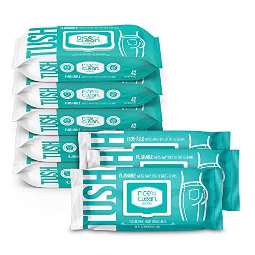 $11.74* | 8-Pack 42-Count Nice 'N Clean Adult Flushable Wipes at Amazon