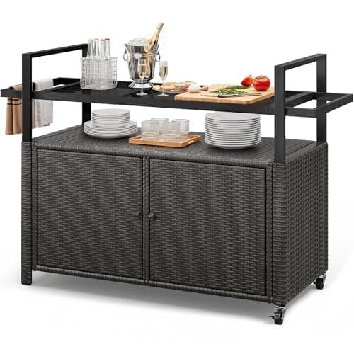 YITAHOME XL Outdoor Storage Ca...side and Backyard (Dark Brown)