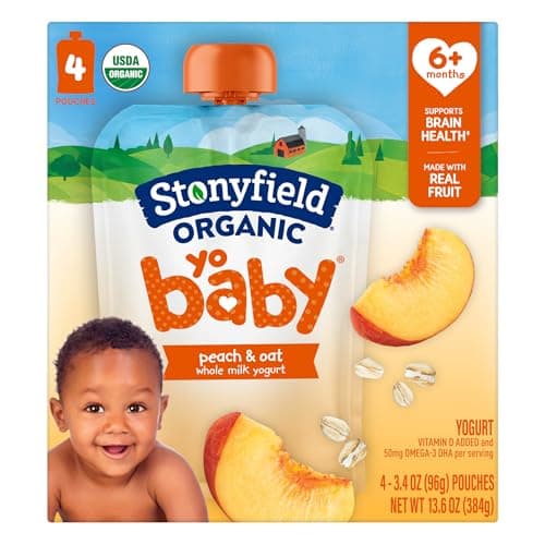 Stonyfield Organic YoBaby Whol... Months & Older, 3.4 oz., 4 Ct