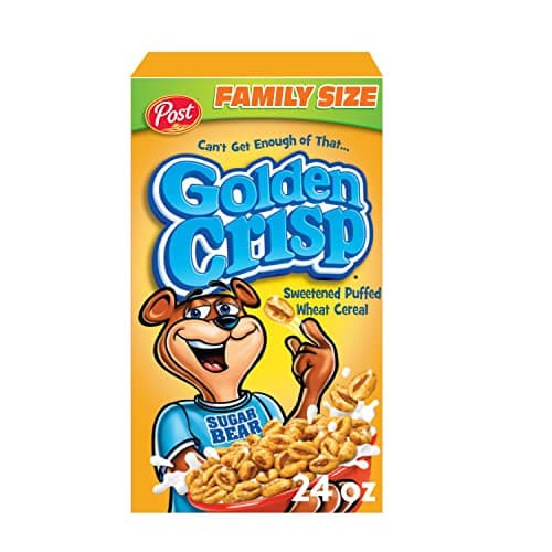 Golden Crisp Breakfast Cereal, Sweetened Puffed Wheat Cereal, 24 OZ Box $3.85 or less