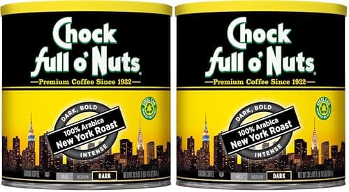 Chock Full o'Nuts Coffee, Dark...eans | 30.5 Oz Can | Pack of 2