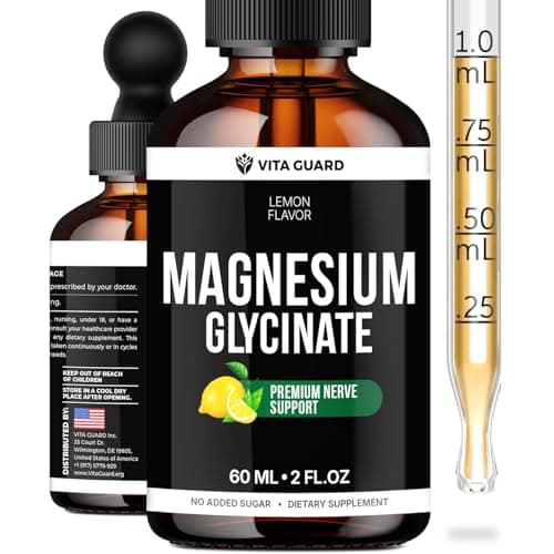 Vita Guard Magnesium Glycinate 500mg Liquid Drops for $9 + free shipping w/ Prime