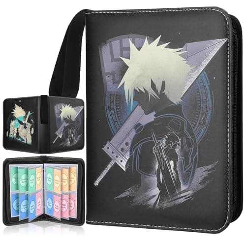 HBK Card Binder 400 Pockets – Premium PU Leather Trading Card Holder with Zipper – Waterproof 3 Ring TCG Album for Standard Game Cards