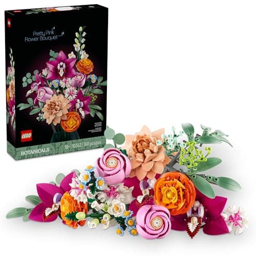 749-Pc LEGO Botanicals Pretty Pink Flower Bouquet Building Set $48 + Free S&H