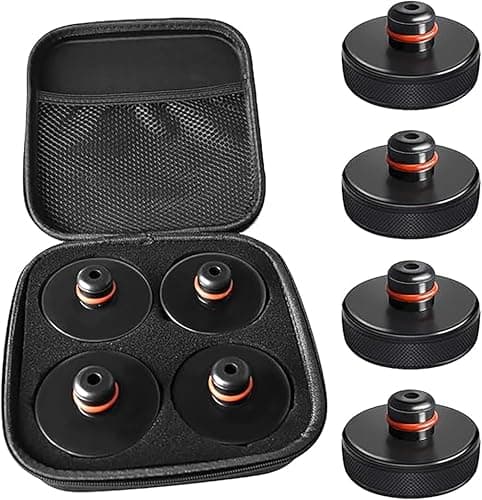 OEMTOOLS 28999 Tesla Jack Pads for Tesla Model Y, 3/S/X, Jack Pad Protects Battery and Rocker Panels During Lifting, Rubber Lift Pad Adapter with Storage Bag