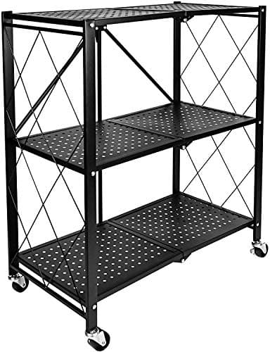 HealSmart Heavy Duty 3-Tier Fo...lves for Garage Kitchen, Black