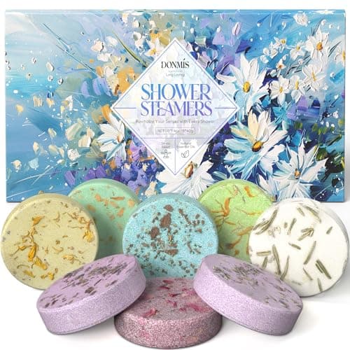 Shower Steamers Aromatherapy 8 Pack –Natural Essential Oil Shower Bombs for Self Care, Home Spa, Stress Relief & Relaxation, Birthday Gifts for Women and Men. Sky Garden Style