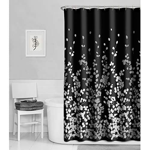 Black and White Printed Faux S...Shower Curtain, 70 x 72 Inches