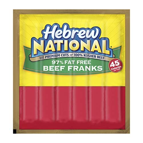 Hebrew National 97% Fat Free Beef Franks, Hot Dogs, 6 Count