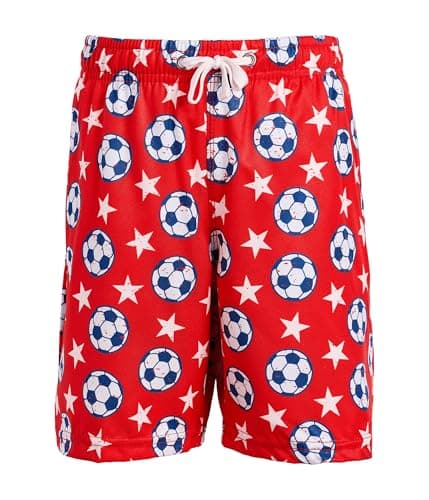 ChalkTalk Sports Boys Soccer Swim Trunks (Little Kid/Big Kid) Blue Small Little Kid
