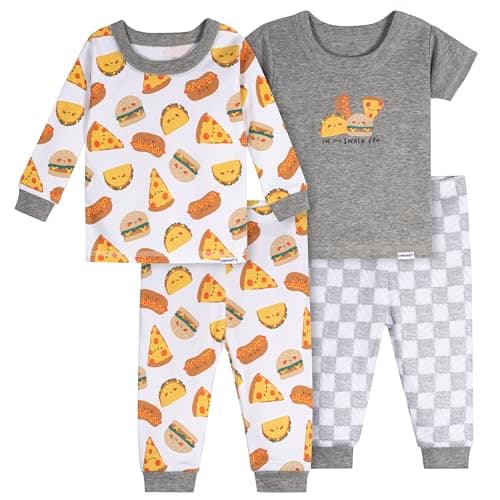 Onesies Brand Baby Boys' Snug Fit 4-Piece Pajama Set, Treats, 18 Months