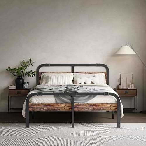 ZIYOO Full Size Metal Bed Fram...x Spring Needed, Easy Assembly